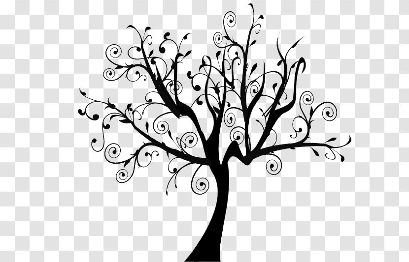Branch Tree Silhouette Clip Art - Twig - Swirly Cliparts Transparent PNG