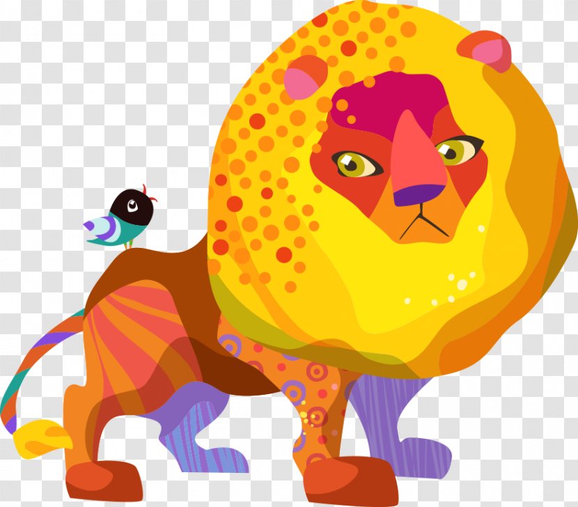 Lion Cartoon Euclidean Vector - Big Cats Transparent PNG