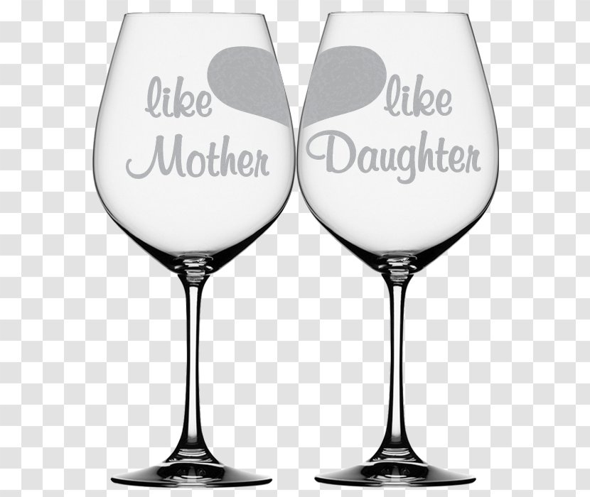 Wine Glass Mug Mother - Engraving - Mom And Daughter Transparent PNG