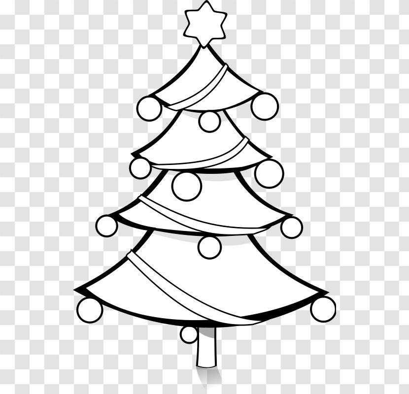 Christmas Tree Drawing Clip Art - White Transparent PNG