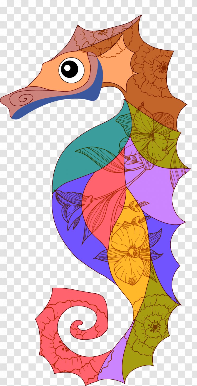 Seahorse Euclidean Vector Clip Art - Organism - Hippo Transparent PNG