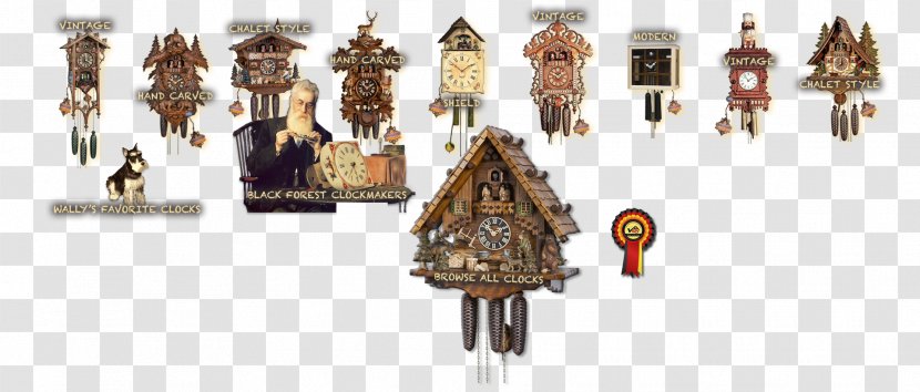 Furniture Cuckoo Clock Swiss Chalet Style Recreation - Hunting Transparent PNG