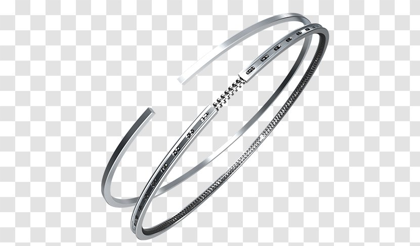 Bangle Car Silver Jewellery Line - Piston Rings Transparent PNG