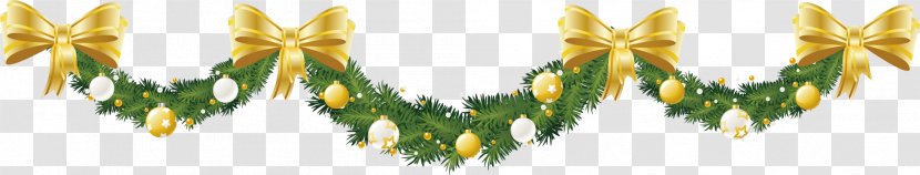 Garland Christmas Ornament Tree Wreath Clip Art - Floral Design - Background With Decorative Elements Transparent PNG