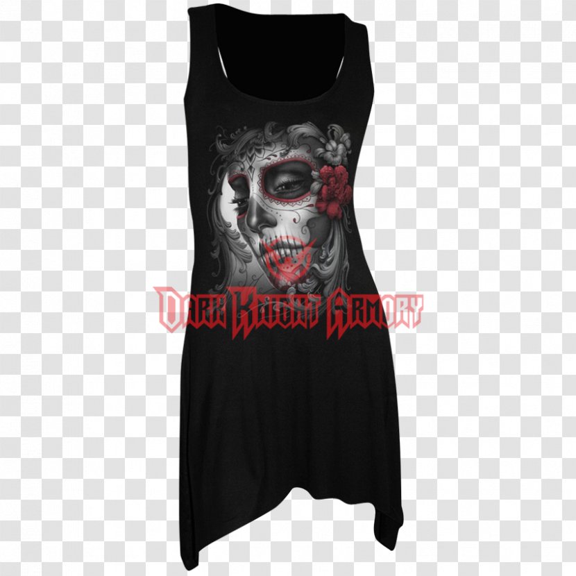 Dress T-shirt Tunic Skull Gothic Fashion - Outerwear Transparent PNG