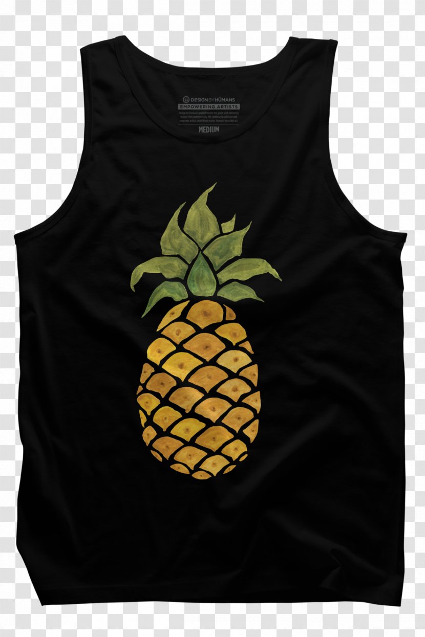 T-shirt Sleeveless Shirt Outerwear Gilets - Pineapple Watercolor Transparent PNG