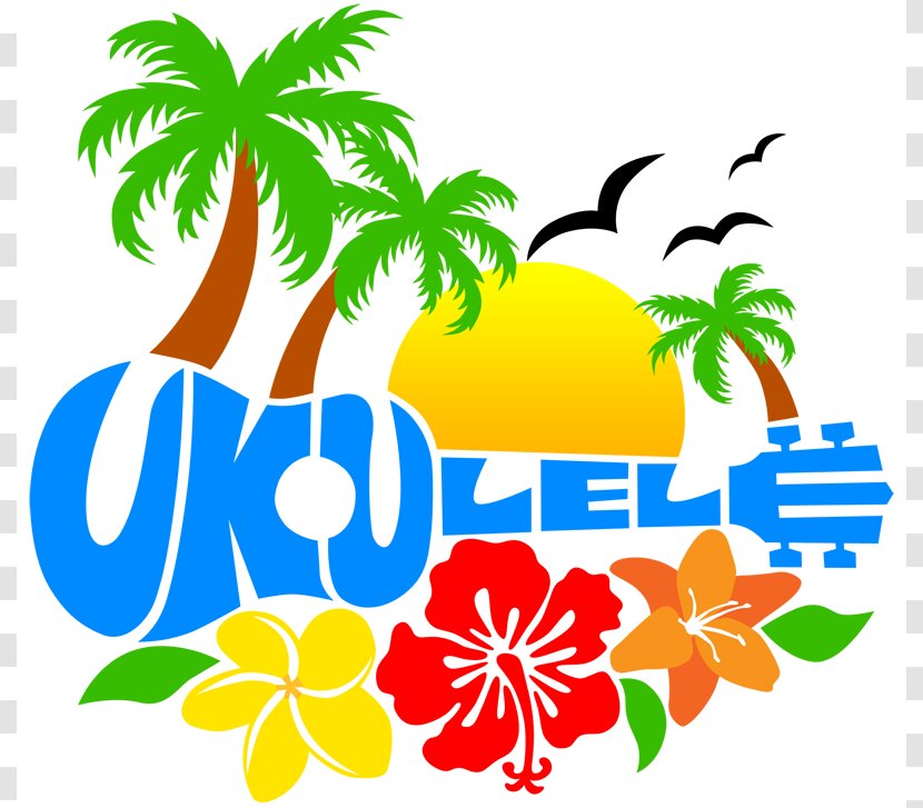 Hawaiian Ukulele Logo Clip Art - Leaf - Luau Clipart Transparent PNG