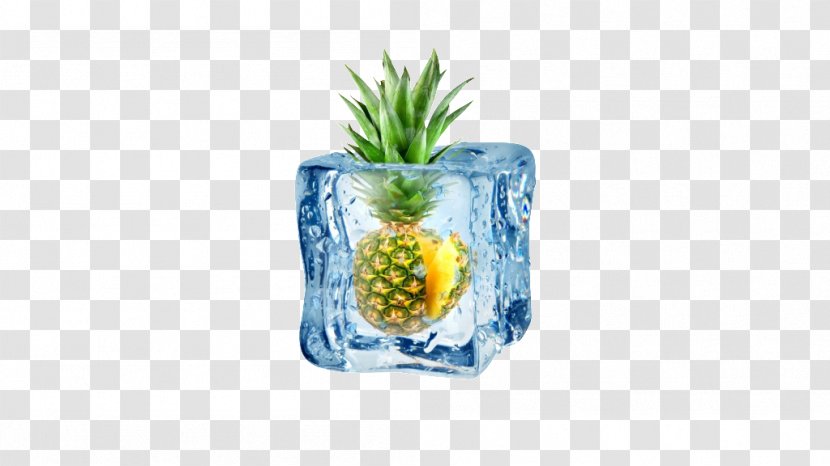 Ice Cream Fruit Salad Cube - Pineapple Transparent PNG