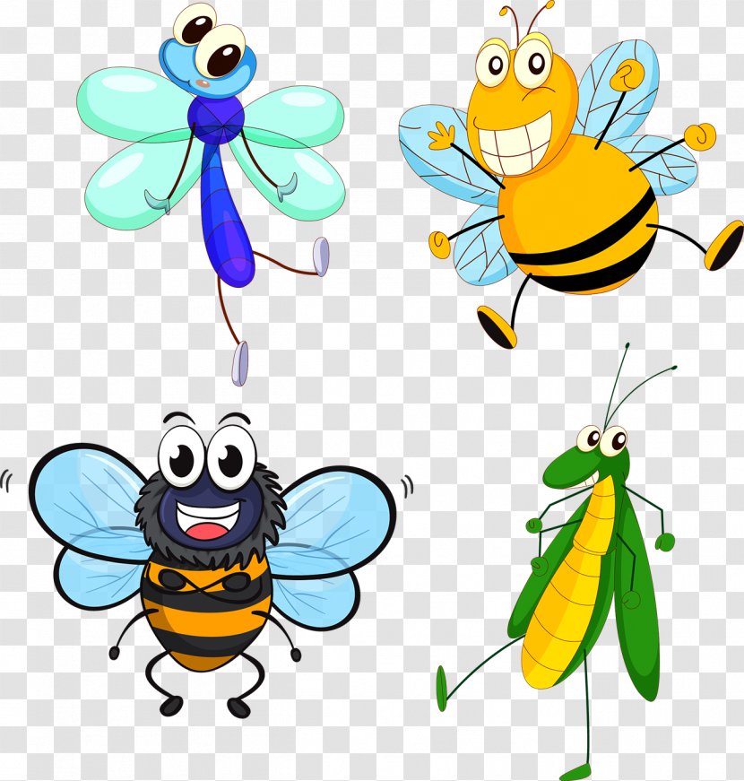 Insect Butterfly Bee Cartoon - Area Transparent PNG