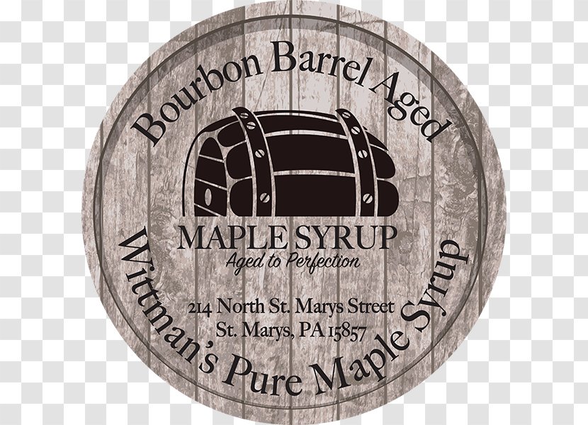 Bourbon Whiskey Maple Syrup Label - Barrel Transparent PNG
