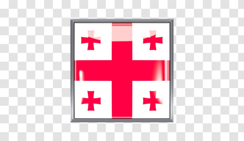 Flag Of Georgia England Bulgaria - Symbol - Metal Square Transparent PNG