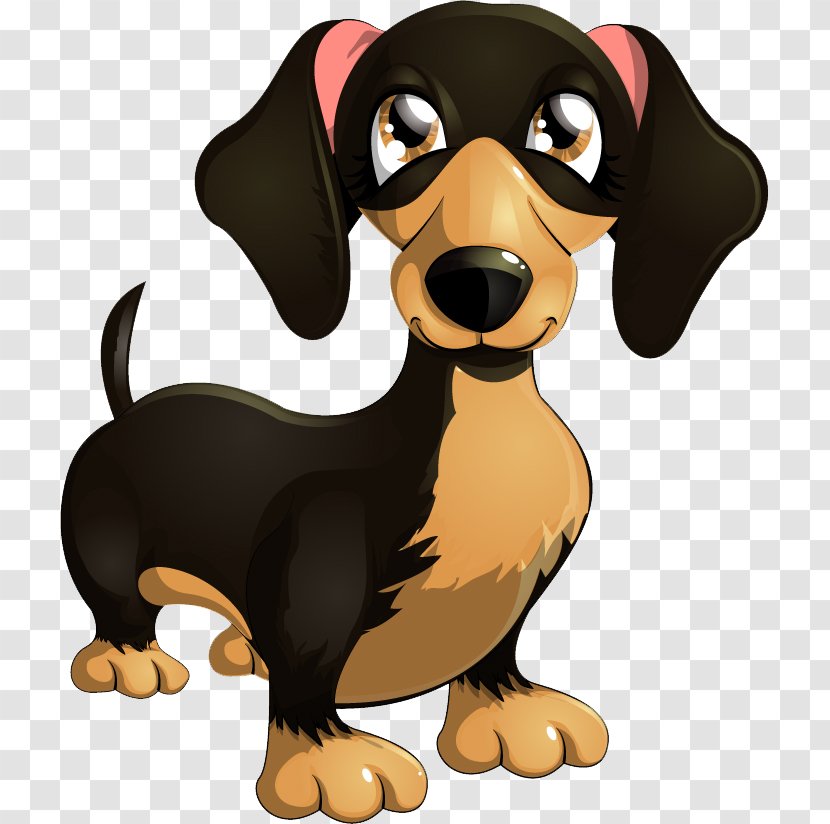 Dachshund Puppy Cavalier King Charles Spaniel Clip Art - Dog Like Mammal - Cartoon Husky Transparent PNG