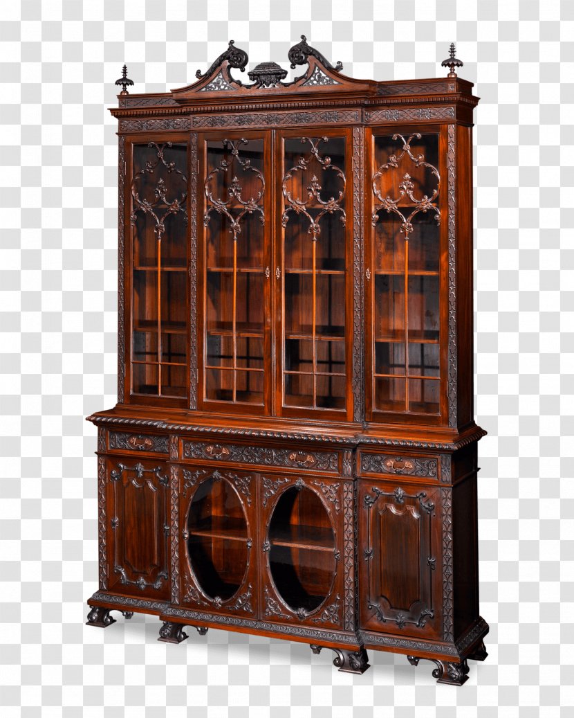 Antique Furniture Bookcase Chiffonier Mahogany Transparent PNG