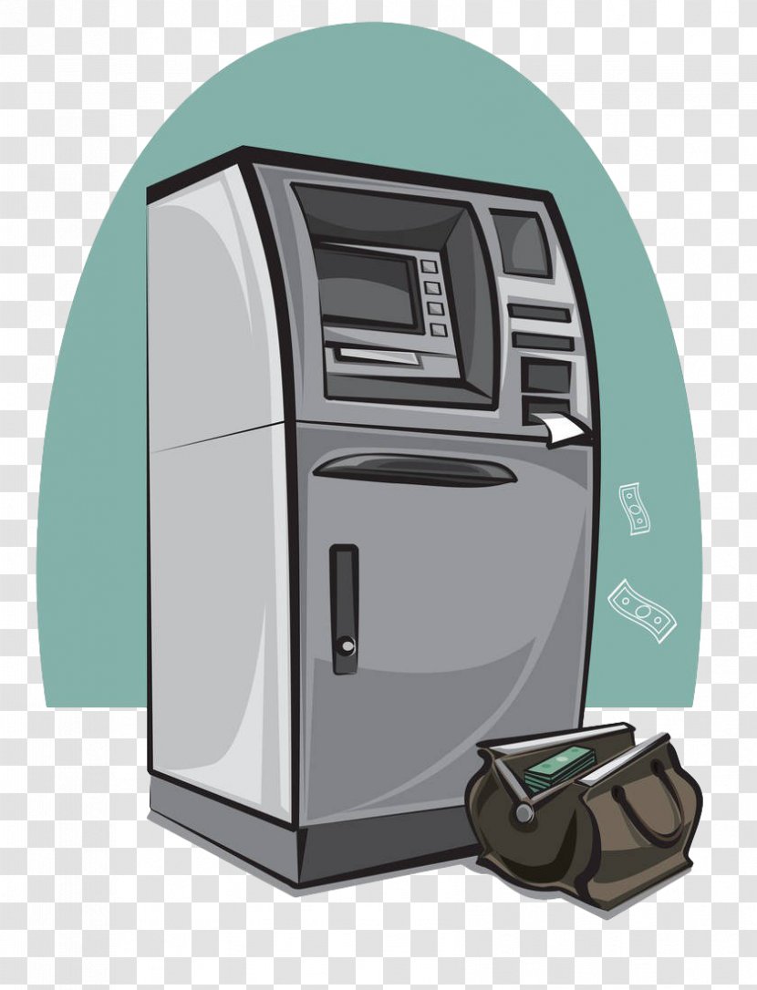Automated Teller Machine Stock Illustration Clip Art - Hand-painted ATM Transparent PNG