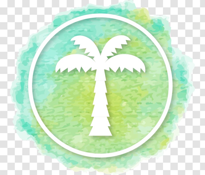 Green White - Coconut - Fantasy Painted Transparent PNG