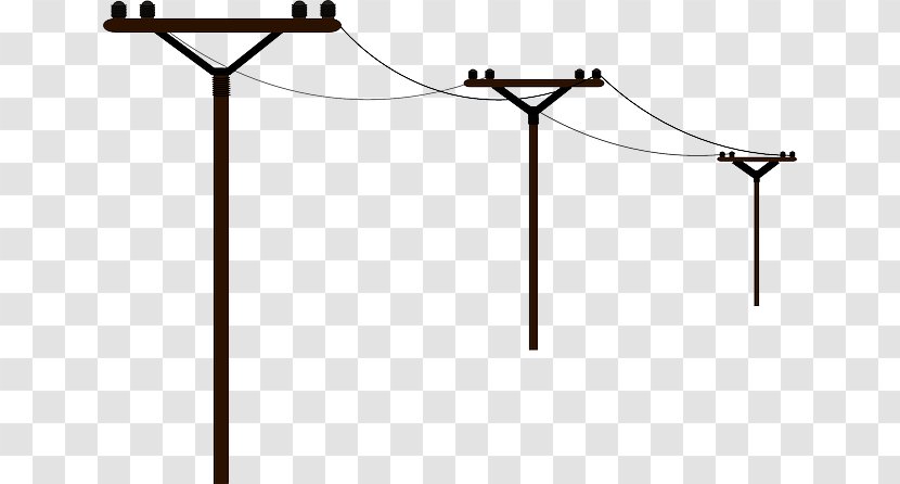Utility Pole Electricity Overhead Power Line Clip Art - Tree - Telephone Transparent PNG
