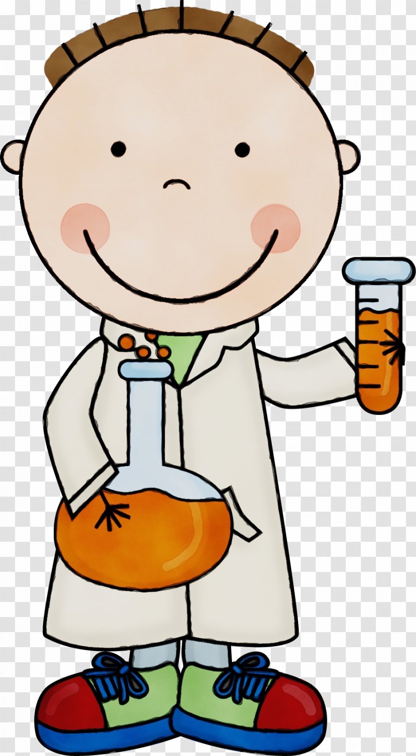 Scientist Cartoon - Wet Ink - Pleased Transparent PNG