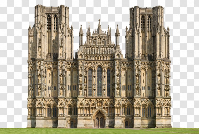 Wells Cathedral Architecture Of The Medieval Cathedrals England Salisbury Washington National York Minster - Facade - Bigbuilding Transparent PNG