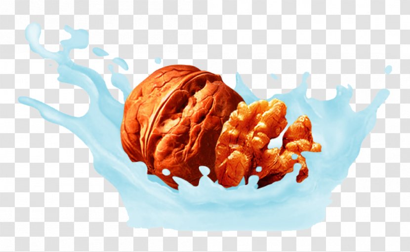 Milk Junk Food Walnut - Dish Transparent PNG