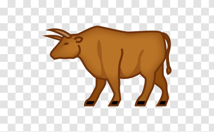 Ox Cattle Emoji Text Messaging SMS - Cow Goat Family - Longhorn Transparent PNG