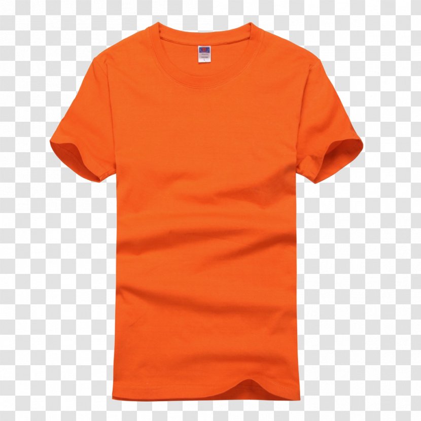 T-shirt Sweater Sleeve Undershirt - Polo Shirt - Orange Short Transparent PNG