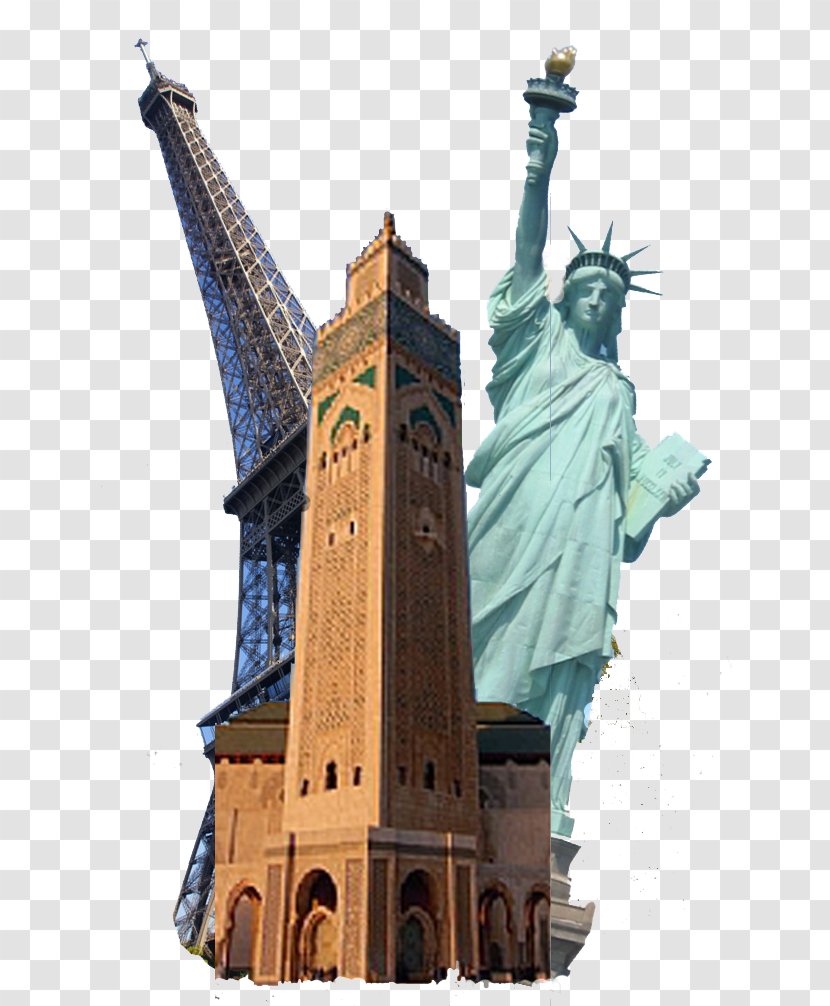 Steeple Statue Of Liberty Clock Tower - Parish Transparent PNG