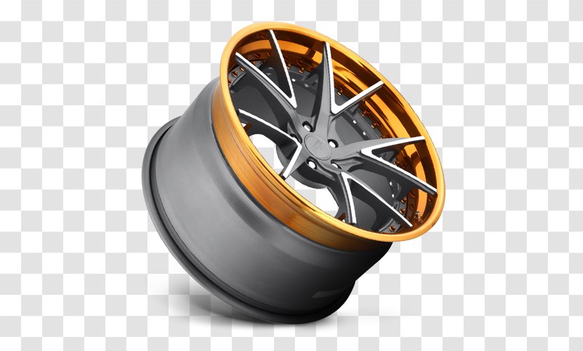 Alloy Wheel Copper Gunmetal Spoke Forging - Matte - Metallic Transparent PNG