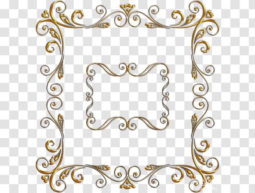 Picture Frames Gold Ornament Clip Art - Area Transparent PNG