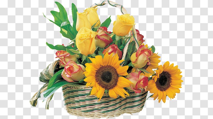 Floral Design Flower Bouquet Common Sunflower Cut Flowers - Yellow Transparent PNG