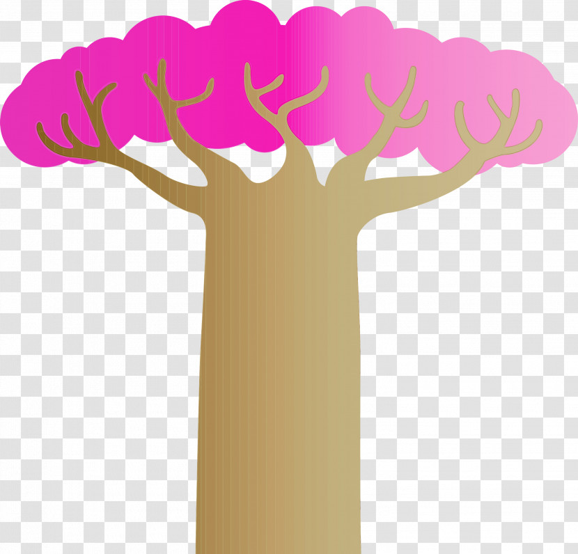Pink M M-tree Flower Meter Tree Transparent PNG