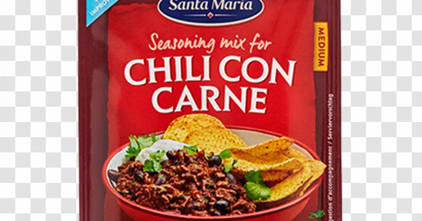 Chili Con Carne Vegetarian Cuisine Mexican Meat Spice Mix - Sauce - Tex Mex Transparent PNG