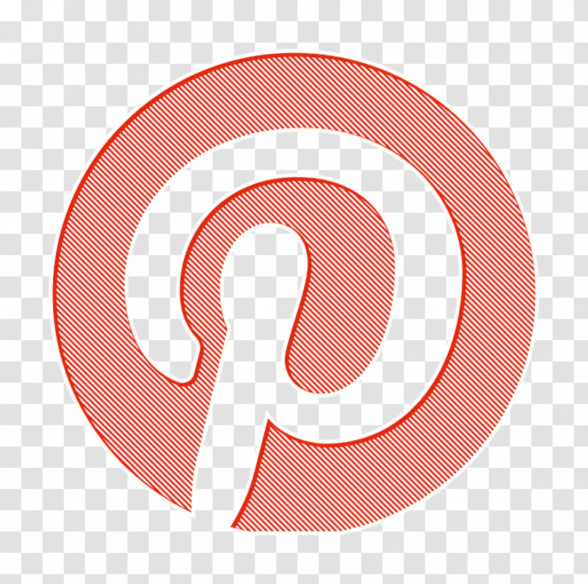 Pinterest Icon Social Media - Orange - Symbol Logo Transparent PNG