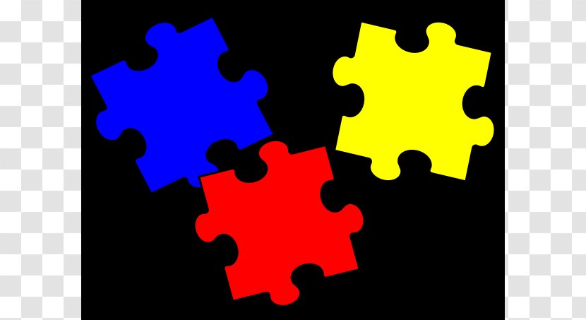 Jigsaw Puzzles Symbol Clip Art - Red - Autism Cliparts Transparent PNG