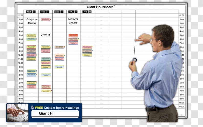 Dry-Erase Boards Magnatag Visible Systems Blackboard Schedule - Multimedia - Magnetic Tape Transparent PNG