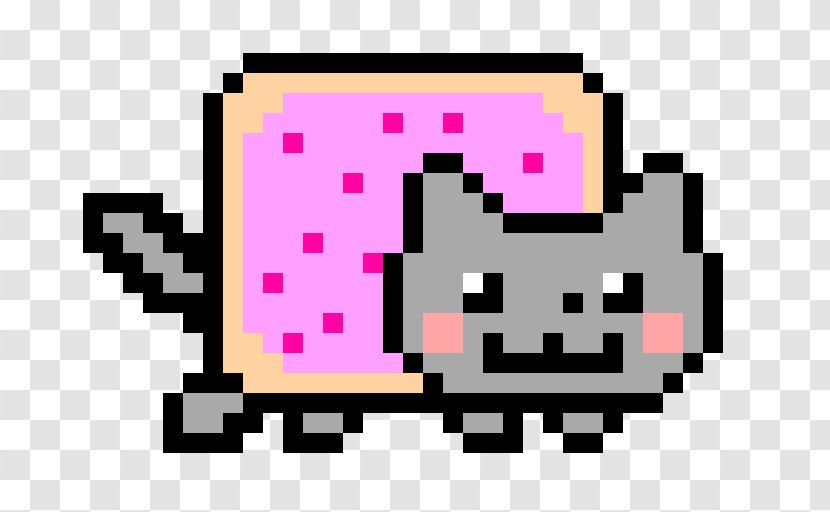 Nyan Cat Scratch Video Game - Pixel Art Transparent PNG
