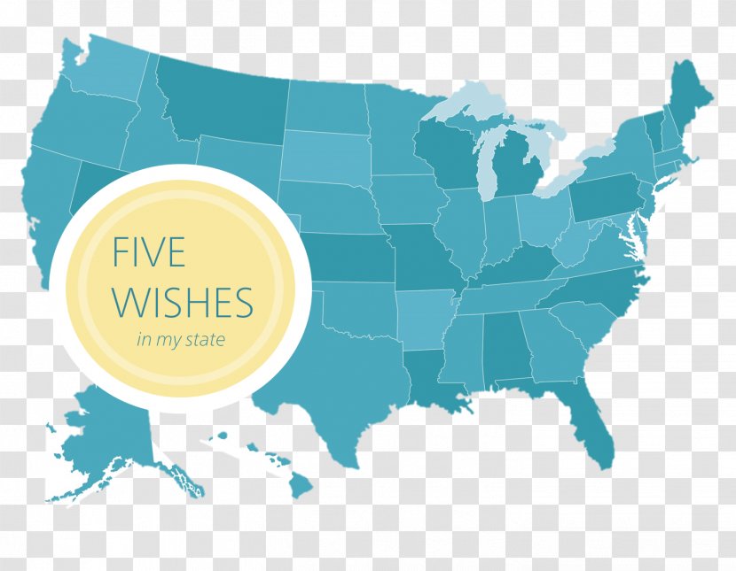 United States U.S. State Five Wishes Map - Brand - Volume Transparent PNG