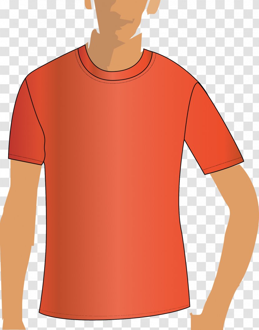 T-shirt Sleeve Clothing Collar - Sportswear - Red Men T-Shirt Transparent PNG