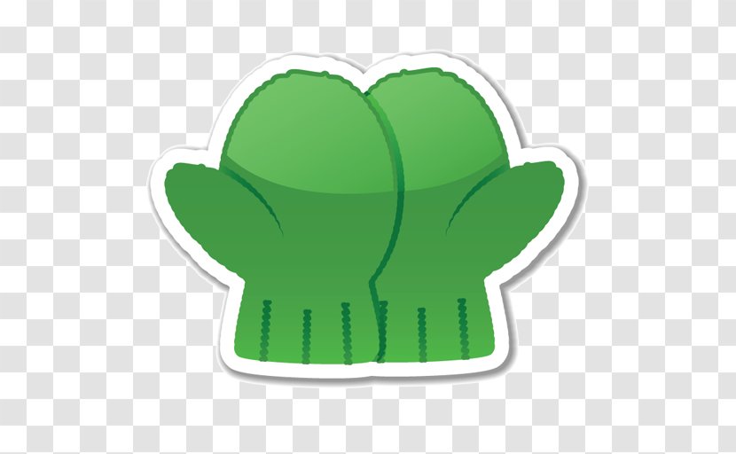 Paper Glove Green Cartoon Comics - Leaf - Mittens Transparent PNG