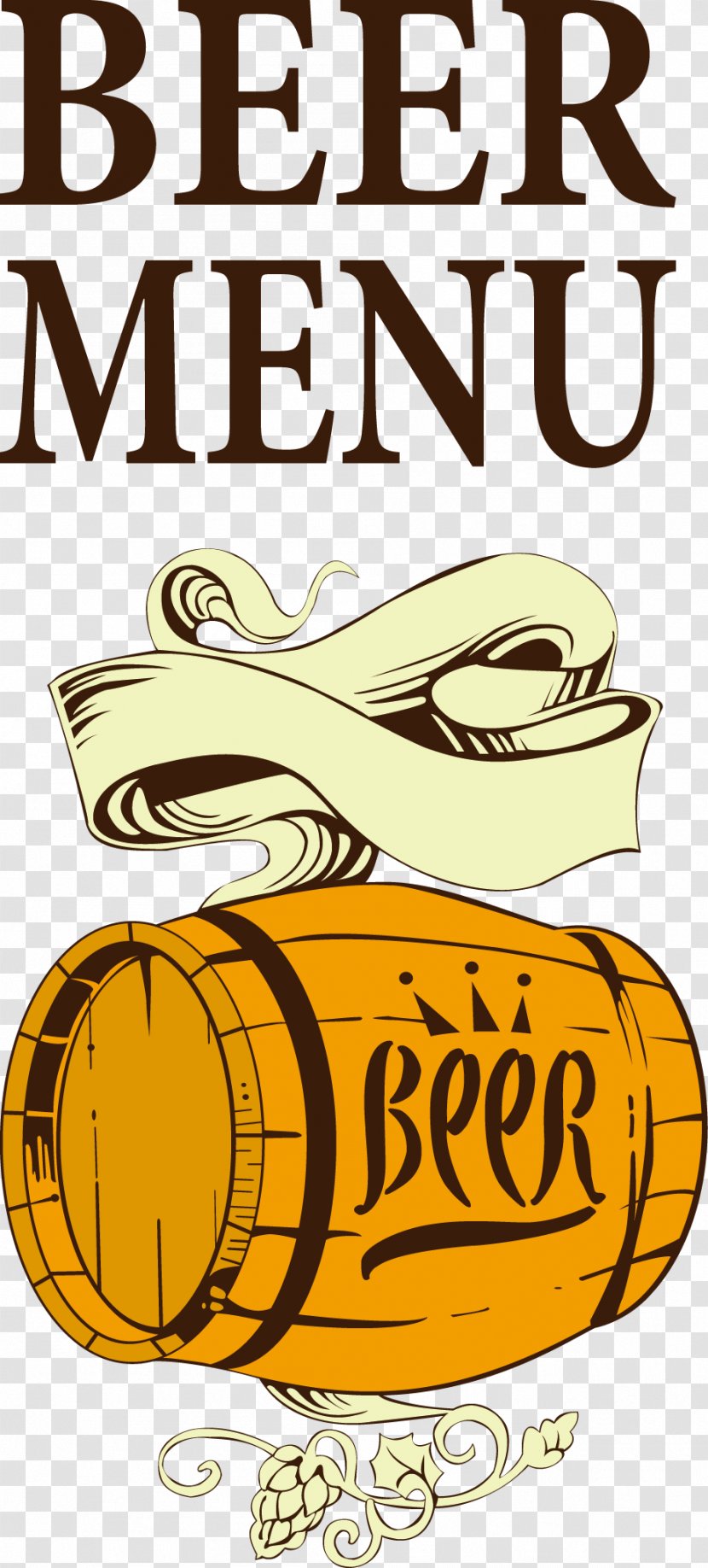 Beer Wine Menu Barrel - Text - Vector Cask Transparent PNG