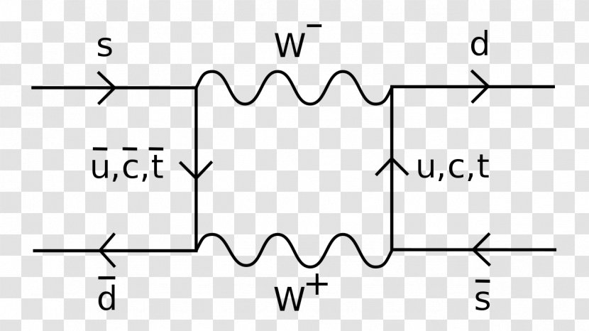 Kaon Meson CP Violation Feynman Diagram W And Z Bosons - Cp - Box Illustration Transparent PNG