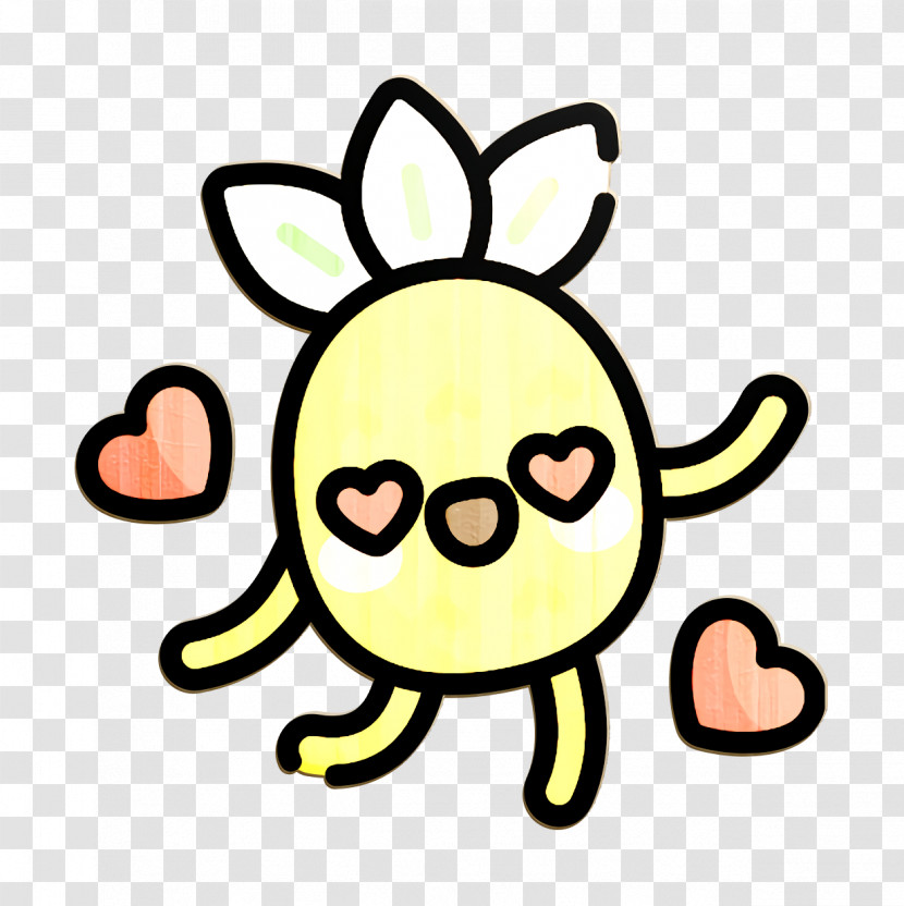 Infatuation Icon Love Icon Pineapple Character Icon Transparent PNG
