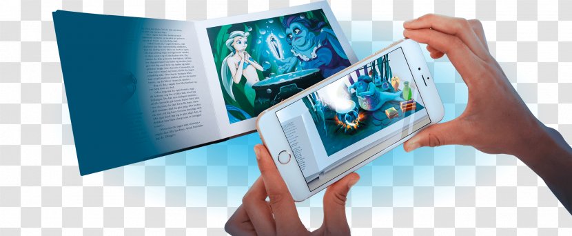 The Little Mermaid Augmented Reality Book Brochure - Magic Transparent PNG