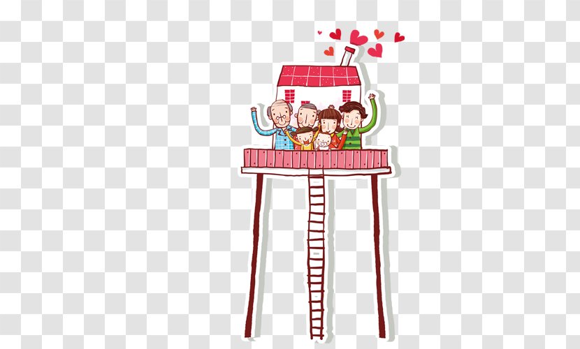 Family Cartoon Illustration - Poster Transparent PNG