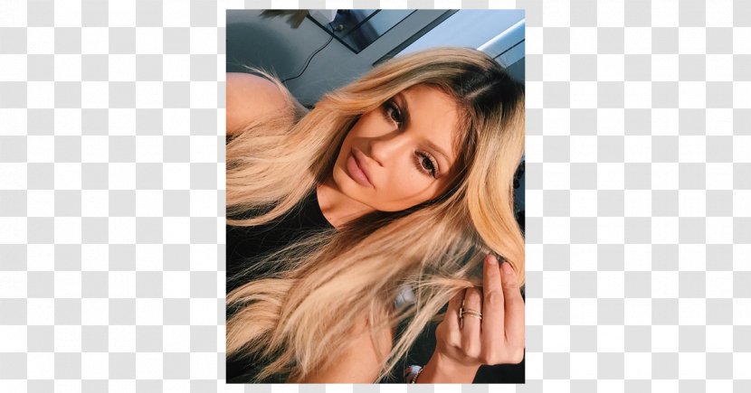 Kylie Jenner Blond Hair Lace Wig - Frame Transparent PNG