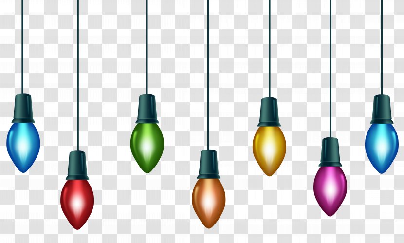 Christmas Lights Lighting Decoration Clip Art - Colorful Bulbs Image Transparent PNG