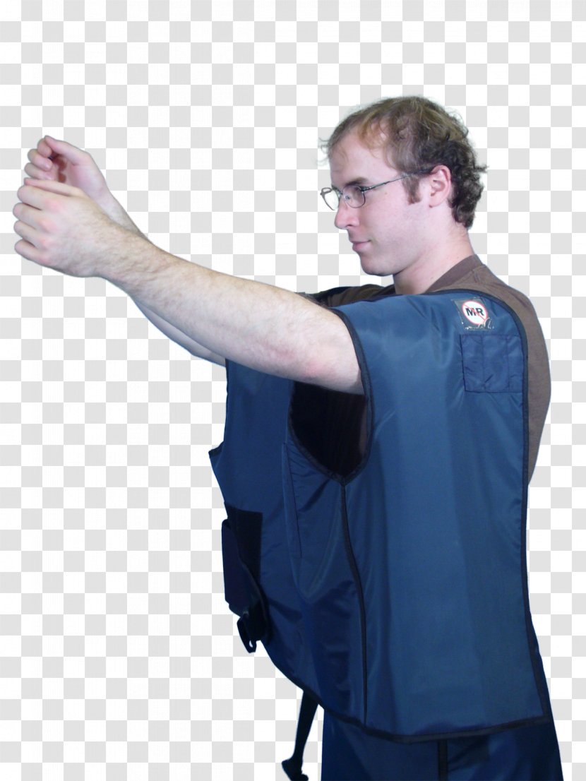Thumb T-shirt Outerwear Elbow Shoulder - Electric Blue Transparent PNG