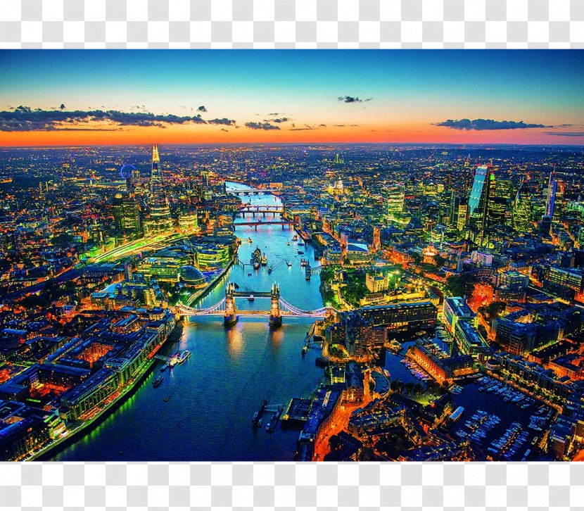 Jigsaw Puzzles Educa Borràs Aerial Photography River Thames - Map - Educação Transparent PNG