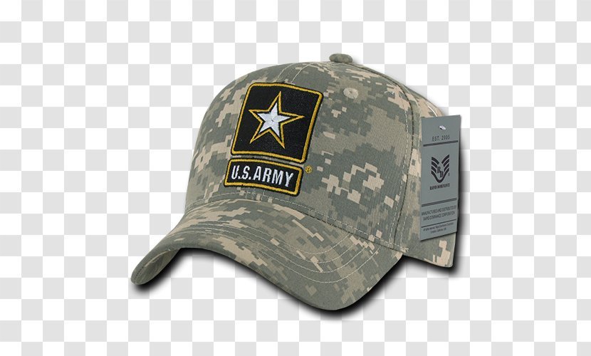 Baseball Cap United States Army Military - Camouflage Transparent PNG