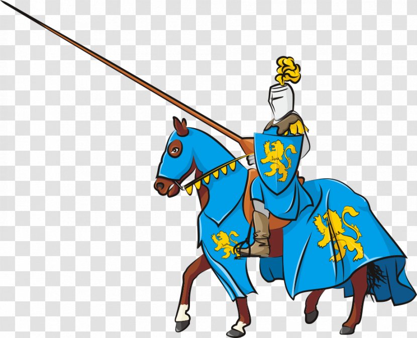 Middle Ages Horse Knight Jousting Tournament - Lance - Air Vector Armor Transparent PNG