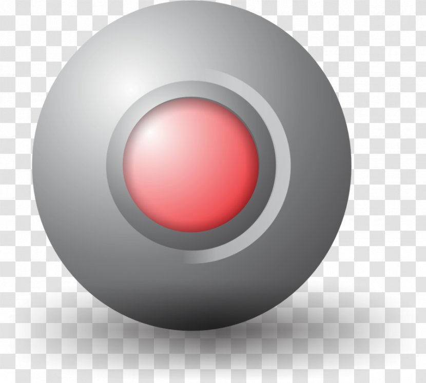 Circle Sphere - Red - 3d Transparent PNG